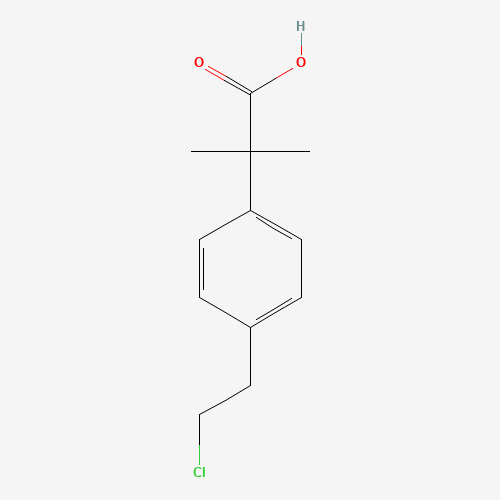 Benzeneacetic Acid, 4-(2-Chloroethyl)-α,α-dimethyl- structure